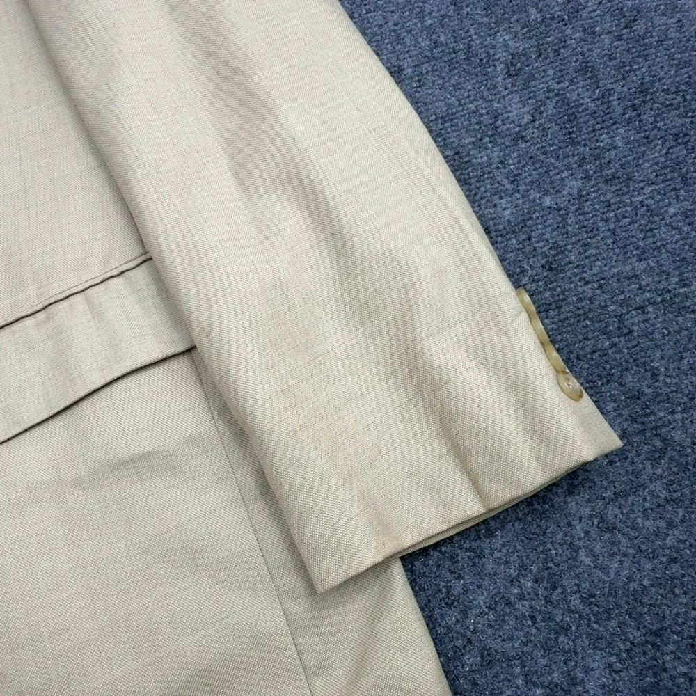 Lauren Ralph Lauren Blazer Men 42R Tan Silk Wool Two Button Classic Business